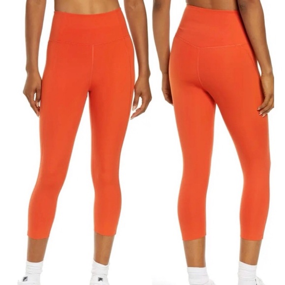 girlfriend collective Pants - GIRLFRIEND COLLECTIVE NWT HIGH RISE COMPRESSIVE LEGGING XSMALL ORANGE